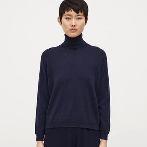Navy merino turtleneck